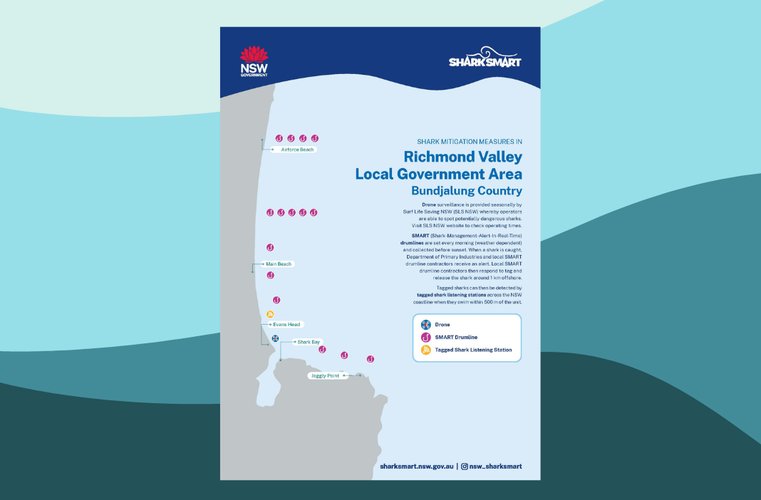 Map of Shark Mitigation Measures in Richmond Valley LGA